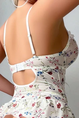 Çiçekli Fantezi Jartiyer Takım Lily Bianca LB-313 - Alternatif Görünüm