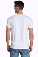 Çift Kaplan Elastanlı T-Shirt 954 Beyaz görsel 4