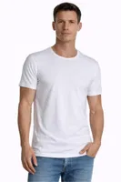 Çift Kaplan Elastanlı T-Shirt 954 Beyaz detay görünüm
