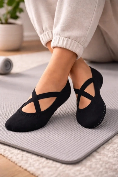 Kadın Düz Bantlı Pilates Çorabı 6'lı Paket Confeo C832-025
