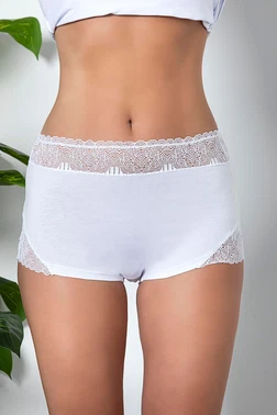 Gallipoli Dantel Detayli Boxer Beyaz Gallipoli 21783