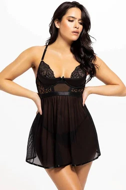 For Dreams Dantel Detaylı Mini Tül Etekli Gecelik For Dreams 9107