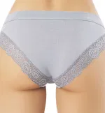 Dantel ve Biye Detaylı Modal Kadın Bikini Külot Kota 5106 Asorti farklı açı