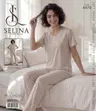 Dantel Yakalı Ekru Kadın Kısa Kollu Pijama Takım Selina 8470