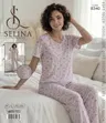 Dantel Yakalı Pembe Kadın Kısa Kollu Pijama Takım Selina8340