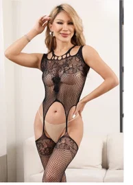 Dantelli Ağı Açık Jartiyerli Vücut Çorabı So Beautiful 24103