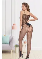 Dantelli Askılı Fileli Vücut Çorabı So Beautiful 2401 Siyah detay görünüm