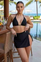 Deniz Etekli 3 Lü Bikini Takım (Çıkartilabilir Kaplı) Angelsin MS 4392 Siyah