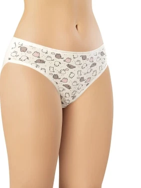 Desenli Asortili Kadın Bikini Külot Kota 5005