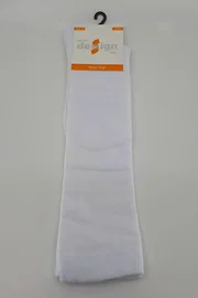 Design Design Pamuklu Çocuk Dizaltı Çorap Beyaz