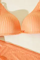 Desteksiz Balensiz Sütyen Külot Takım NBB 4874 Turuncu görsel 7