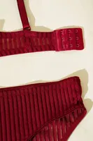 Desteksiz Balensiz Sütyen Külot Takım NBB 4874 Bordo görsel 4