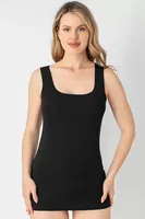 Dikişsiz Lazer Kesim Kalın Askılı Atlet İMER 5200 Siyah