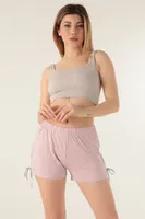 Doremi Bayan Bağcıklı Şort - 002-001030 Gül Kurusu görsel 4