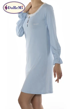 DOREMI Retro Mavi DoReMi Bayan Gecelik - Alternatif Görünüm