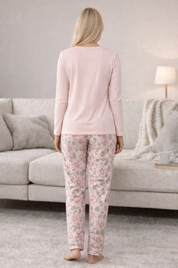 DOREMI My Home Somon Uzun Kol DoReMi Pijama Takımı - Alternatif Görünüm