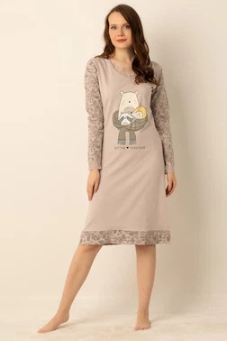 DOREMI DoReMi Doğal Pamuklu Gecelik - Alternatif Görünüm