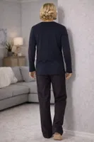 Rahat Kesim Kışlık DoReMi Erkek Pijama Takımı Lacivert farklı açı