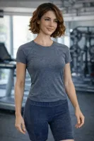 DoReMi Yıkama Efektli Spor Şort 125-016354 Be13 Mavi-washed görsel 4