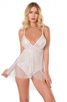 Ekru Jakarlı Bodysuit Gecelik Ahu Primoda 9139 Ekru