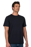 Erkek %100 Pamuklu Likrasız Penye Süprem Kumaş Kapalı Yaka Kısa Kollu T-shirt Özkan 12420 Lacivert görsel 7