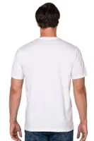 Erkek %100 Pamuklu Likrasız Penye Süprem Kumaş Kapalı Yaka Kısa Kollu T-shirt Özkan 12420 Beyaz detay görünüm