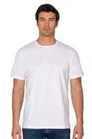 Erkek %100 Pamuklu Likrasız Penye Süprem Kumaş Kapalı Yaka Kısa Kollu T-shirt Özkan 12420 Beyaz görsel 5