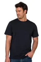 Erkek %100 Pamuklu Likrasız Penye Süprem Kumaş Kapalı Yaka Kısa Kollu T-shirt Özkan 12420 Lacivert görsel 10