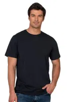 Erkek %100 Pamuklu Likrasız Penye Süprem Kumaş Kapalı Yaka Kısa Kollu T-shirt Özkan 12420 Lacivert görsel 9