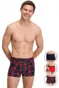 Erkek Kırmızı Lacivert Baskılı Pamuklu 3'lü Boxer Us. POLO Assn. 80582