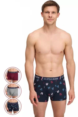 Erkek 3 Lü Boxer US. POLO ASSN. 80583