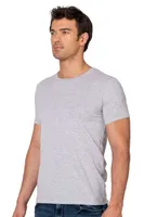Erkek %95 Pamuklu Likralı Esnek Rahat Kapalı Yaka Kısa Kollu T-Shirt Atlet Fanila Özkan 10265 Gri görsel 9