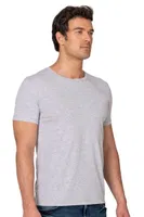 Erkek %95 Pamuklu Likralı Esnek Rahat Kapalı Yaka Kısa Kollu T-Shirt Atlet Fanila Özkan 10265 Gri görsel 10