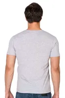 Erkek %95 Pamuklu Likralı Esnek Rahat V Yaka Kısa Kollu T-Shirt Atlet Fanila Özkan 10273 Gri görsel 7