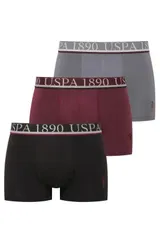 Erkek Antrasit - Mürdüm - Siyah 3 lü Boxer Us. POLO Assn. 80547