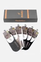 Erkek Bambu 6 Çift Yazlık Babet Çorap Mısırlı EBBT000015 Çok Renkli