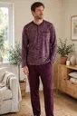 Erkek Batik Desenli Patlı Lacivert Pijama Takımı Çift Kaplan 8200