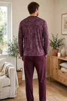 Erkek Batik Desenli Patlı Lacivert Pijama Takımı Çift Kaplan 8200 Lacivert farklı açı
