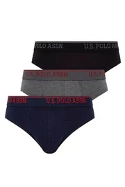 Us. POLO Assn. Erkek Battal Beden Pamuklu 3'lü Paket Slip Külot Us. POLO Assn. 90006