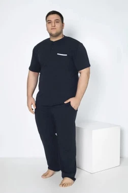 Erkek Battal Modal Patlı Kısa Kol Pijama Takım Confeo C940-138 - Alternatif Görünüm