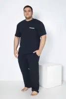Erkek Battal Modal Patlı Kısa Kol Pijama Takım Confeo C940-138 Lacivert detay görünüm