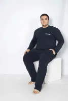 Erkek Battal Modal Patlı Uzun Kol Pijama Takım Confeo C940-140 Lacivert görsel 4
