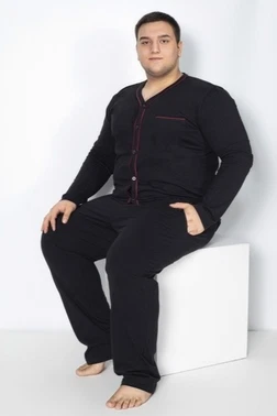 Erkek Battal Önü Düğmeli Uzunkol Pijama Öztaş 12076-A Öztaş 12076-A - Alternatif Görünüm