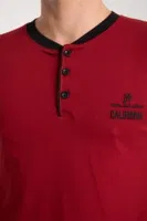 Erkek Bordo Düğmeli Yaka Kısa Kollu Pijama Takımı Akbeniz 6877 Bordo görsel 6
