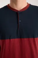 Erkek Bordo Düğmeli Yaka Kısa Kollu Pijama Takımı Akbeniz 6879 Bordo görsel 9