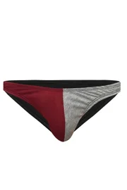 Erkek Bordo Gri Pamuklu Klasik Slip Külot Darkzone DZ-1104-128-S