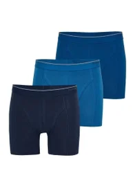 Black Spade Erkek Boxer 3'lü Paket Tender Cotton Lacivert Mavi Denim BlackSpade 9673