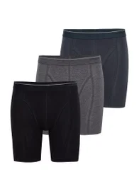Black Spade Erkek Boxer 3'lü Paket Tender Cotton Siyah Antra Melanj Antrasit BlackSpade 9683