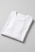 Erkek Çocuk %100 Pamuk T-Shirt Ribana Açık Yaka Özel Tasarım Öts 7009 Beyaz görsel 4