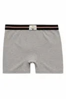 Erkek Çocuk %100 Pamuklu Esnek Yumuşak Boxer Şort 10'lu Paket Özkan 0711 Gri Melanj görsel 5